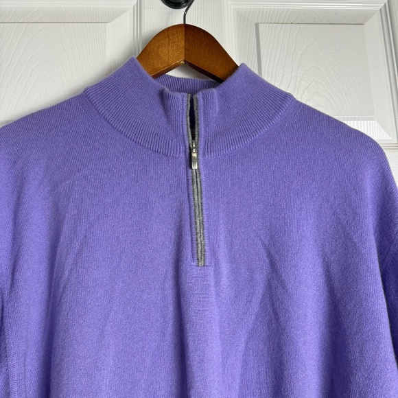 Enzo Mantovani Cashmere Quarter Zip Sweater Pullover - Picture 3 of 5